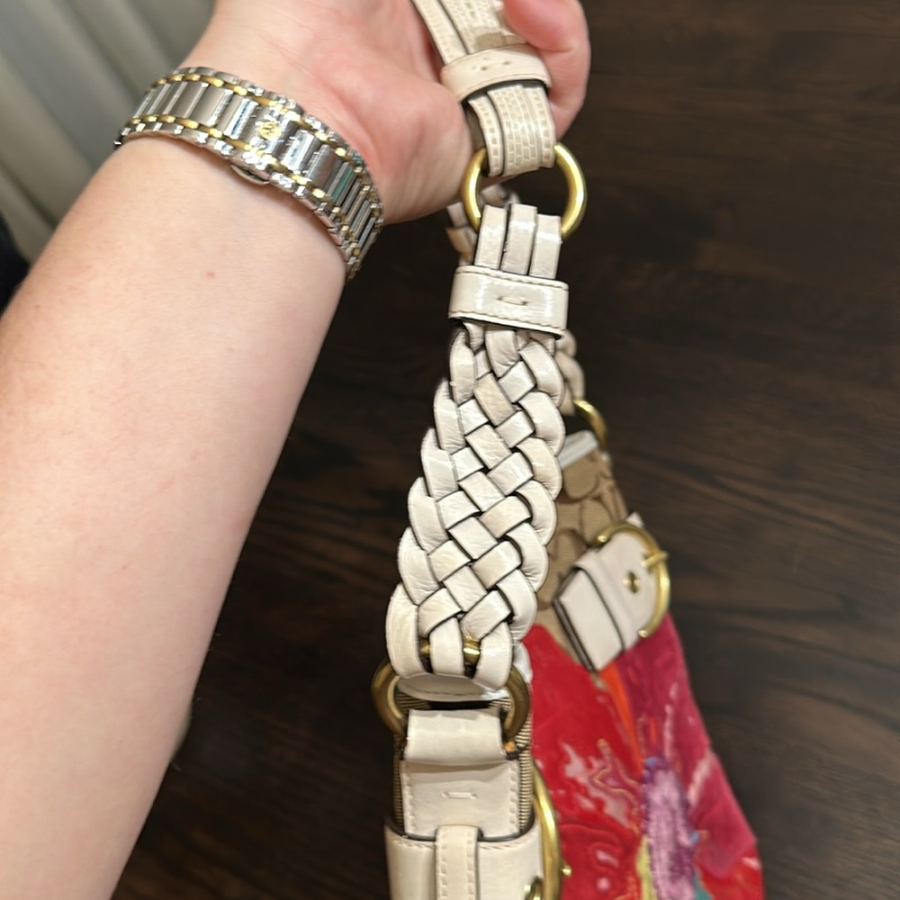 Coach poppy floral signature shoulder bag - Picture 8 of 12